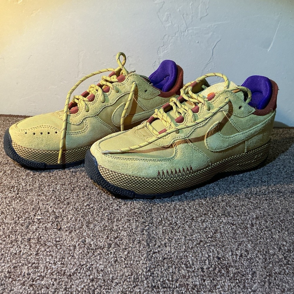 Nike Air Force 1 Women Wild Sneakers Wheat Gold Rugged Orange FB2348-700 US 7/38